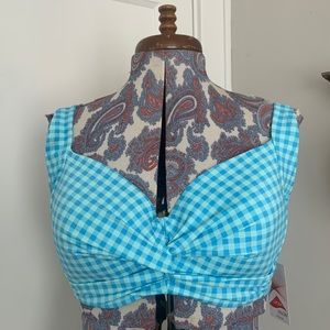 Lands End Twist Front Underwire Bikini Top NWT